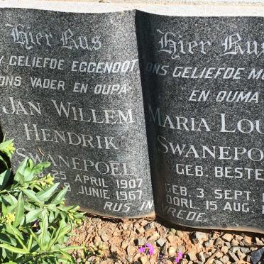 SWANEPOEL Jan Willem Hendrik 1907-1967 &amp; Maria Louisa BESTER 1905-1984