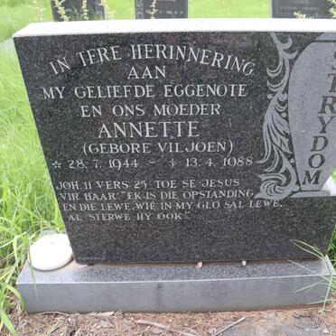 STRYDOM Annette nee VILJOEN 1944-1988