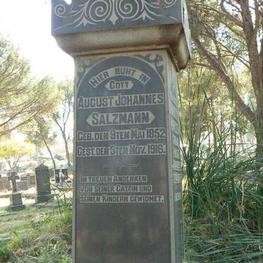 SALZMANN August Johannes 1852-1916 &amp; Aletta Johanna formerly STEYN nee RICHTER 1865-1965