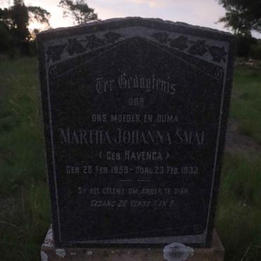 SMAL Martha Johanna nee HAVENGA 1859-1933