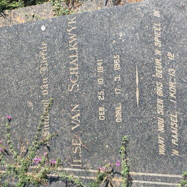 SCHALKWYK Ilse, van 1941-1965