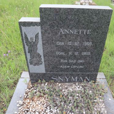 SNYMAN Annette 1969-1969