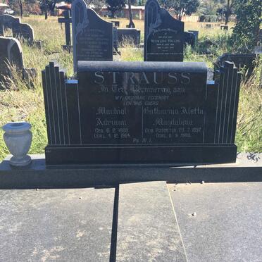 STRAUSS Machiel Adriaan 1888-1964 &amp; Catharina Aletta Magdalena POTGIETER 1897-1980