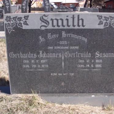 SMITH Gerhardus Johannes 1897-1978 &amp; Gertruida Susanna 1909-1995