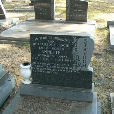 STRYDOM Annette nee VILJOEN 1944-1988