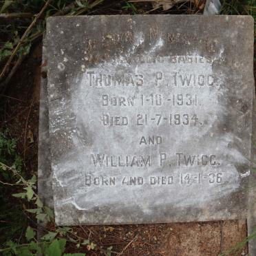 TWIGG Thomas P. 1931-1934 :: TWIGG William P. 1936-1936