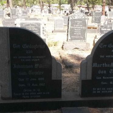 TONDER Johannes Willem, van 1886-1962 &amp; Martha Magdalena NIEMANN 1895-1979