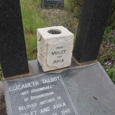 TALBOT Elizabeth nee BROOMHALL -1940