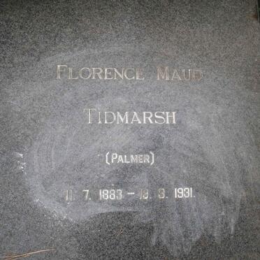 TIDMARSH Edwin Mortleman 1879-1954 &amp; Florence Maud PALMER 1883-1931