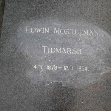 TIDMARSH Edwin Mortleman 1879-1954 &amp; Florence Maud PALMER 1883-1931