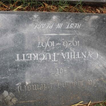 TUCKETT Cynthia 1926-1967