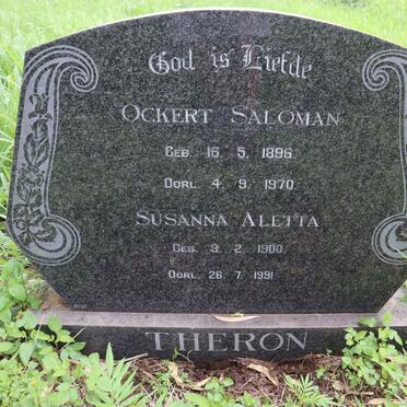 THERON Ockert Saloman 1896-1970 &amp; Susanna Aletta 1900-1991