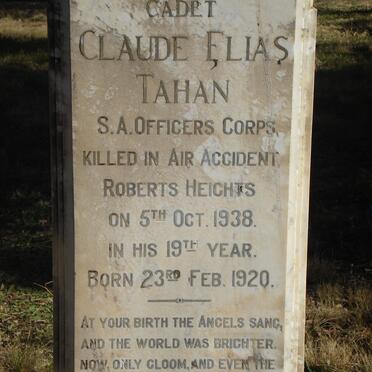TAHAN Claude Elias 1920-1938