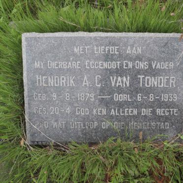 TONDER Hendrik A.C., van 1879-1939
