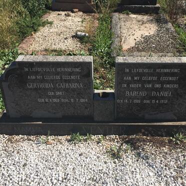 VENTER Barend Daniel 1906-1972 &amp; Gertruida Catharina SMIT 1903-1964