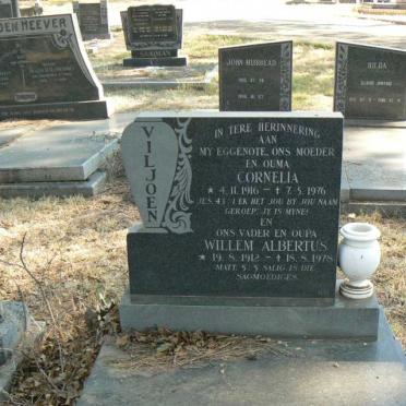 VILJOEN Willem Albertus 1912-1978 &amp; Cornelia 1916-1976