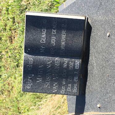 VUUREN Maria Susanna, van nee VAN DER WALT 1902-1992