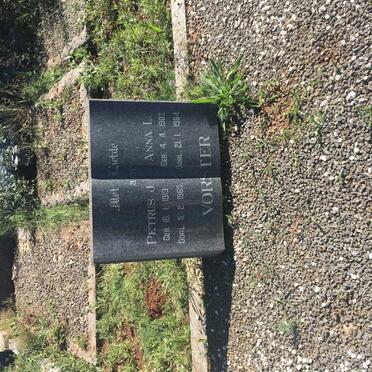 VORSTER Petrus J. 1913-1965 &amp; Anna L. 1907-1984
