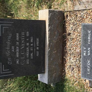 VENTER C.L.C. nee KRUGER 1891-1965 :: VENTER J.D.