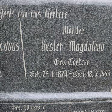 VERWEY Tobias Johannes Jacobus 1859-1938 &amp; Hester Magdalena COETZEE 1874-1953