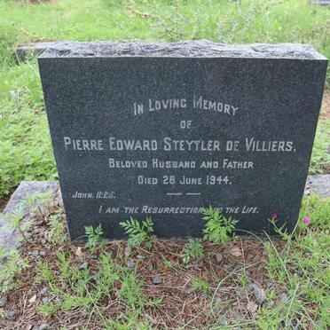 VILLIERS Pierre Edward Steytler, de -1944