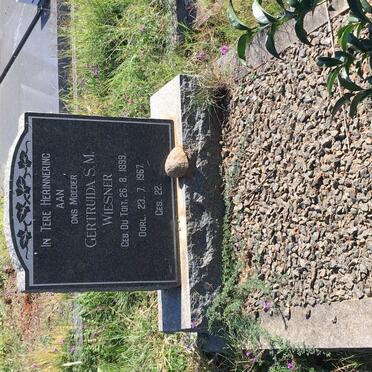 WIESNER Gertruida S.M. nee DU TOIT 1899-1967