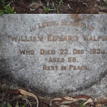 WALPOLE William Edward -1938