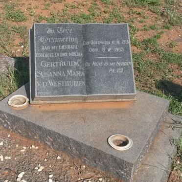 WESTHUIZEN Gertruida Susanna Maria, v.d. nee OOSTHUIZEN 1915-1963