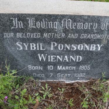 WIENAND Sybil Ponsonby 1905-1982