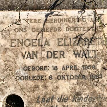 WALT Engela Elizabeth, van der 1958-1967