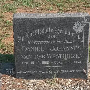 WESTHUIZEN Daniel Johannes, van der 1900-1963