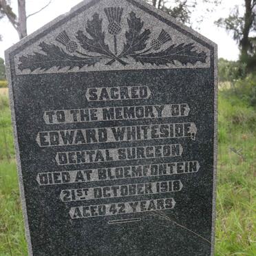 WHITESIDE Edward -1918