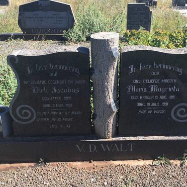WALT Dirk Jacobus, v.d. 1908-1964 &amp; Maria Magrieta KRUGER 1915-1991