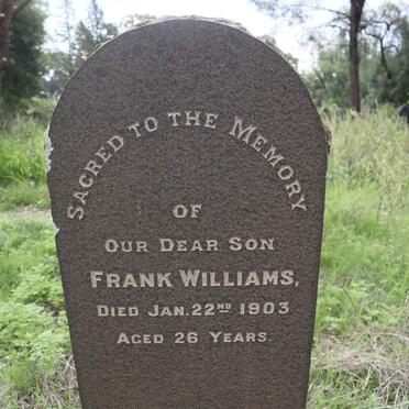 WILLIAMS Frank -1903