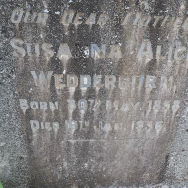 WEDDERBURN Susanna Alice 1858-1936