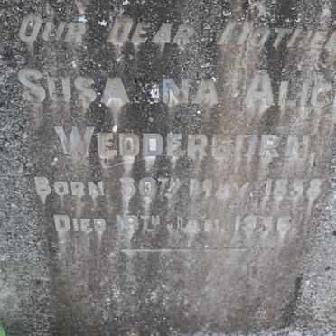 WEDDERBURN Susanna Alice 1858-1936