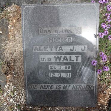 WALT Aletta J.J., v.d. 1899-1971