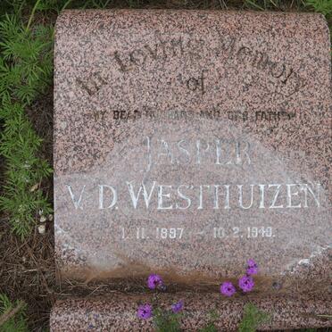 WESTHUIZEN Jasper, v.d. 1897-1949