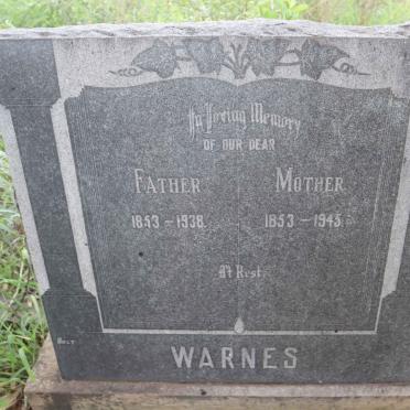 WARNES Father 1853-1938 &amp; Mother 1853-1945