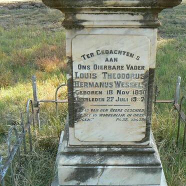 WESSELS Louis Theodorus Hermanus 1850-1907