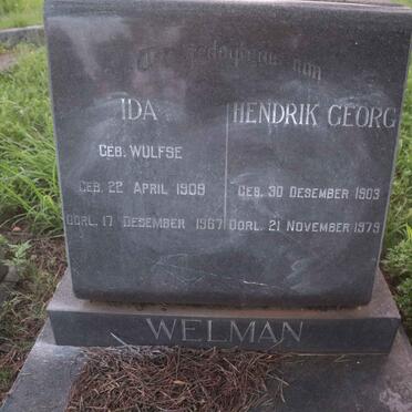 WELMAN Hendrik Georg 1903-1979 &amp; Ida WULFSE 1909-1967