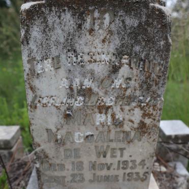WET Maria Magdalena, de 1934-1935
