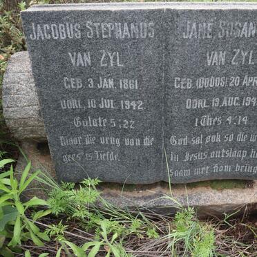 ZYL Jacobus Stephanus, van 1861-1942 &amp; Jane Susannah DODDS 1860-1943