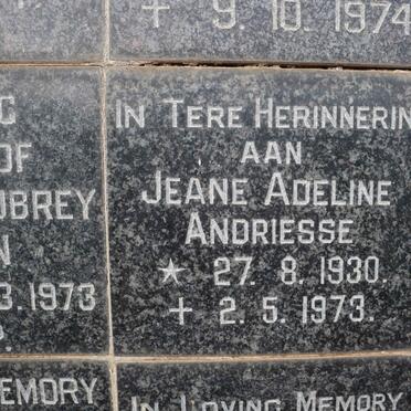 ANDRIESSE Jeane Adeline 1930-1973