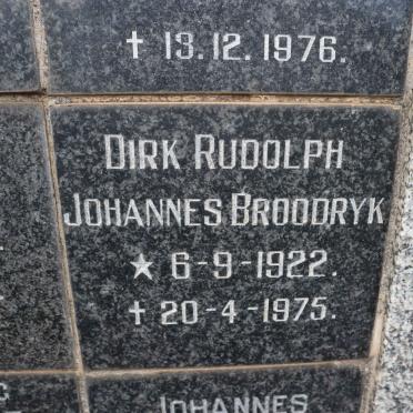 BROODRYK Dirk Rudolph Johannes 1922-1975