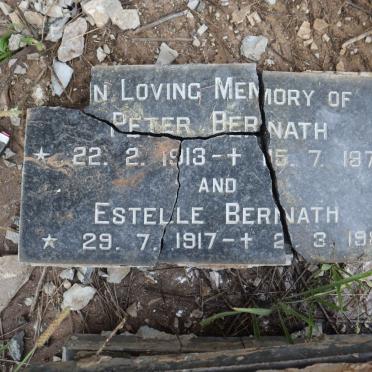 BERNATH Peter 1913-1973 &amp; Estelle 1917-1981