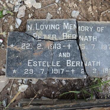 BERNATH Peter 1913-1973 &amp; Estelle 1917-1981