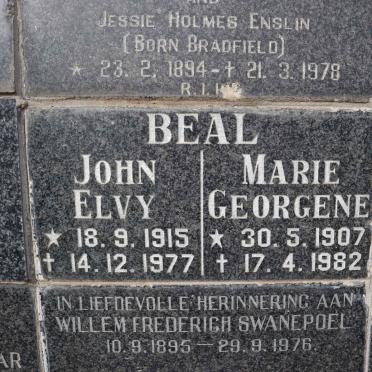 BEAL John Elvy 1915-1977 &amp; Marie Georgene 1907-1982