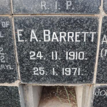 BARRETT E.A. 1910-1971