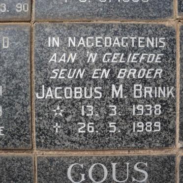 BRINK Jacobus M. 1938-1989